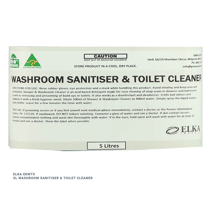 Elka  EKWT5/20, Washroom Sanitiser & Toilet Cleaner, 5/20L