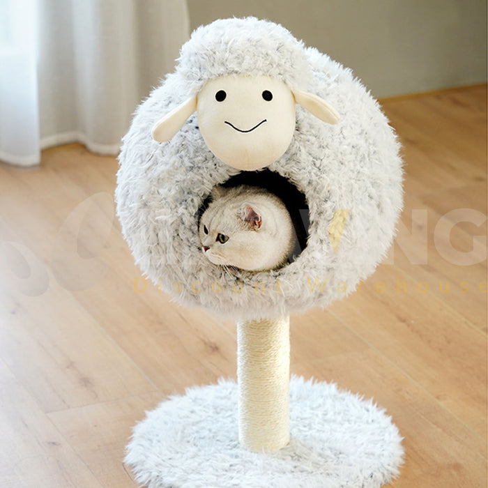 Sheep Shape Elvated Cat Tree & Nest