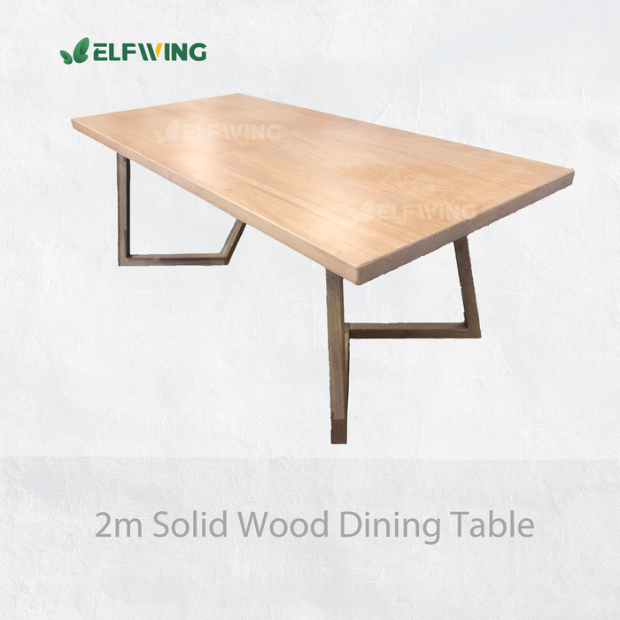2m 6-8 Seater Solid Timber Dining Table
