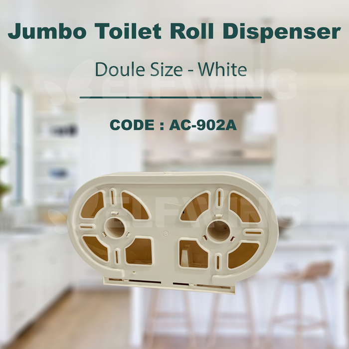 AC-902A AC-902B Jumbo Toilet Roll Double Dispenser White / Black, Wall Mounted