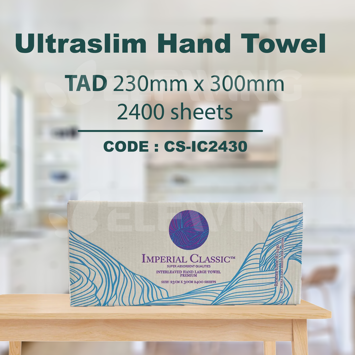 C&S CS-IC2430 Ultraslim Hand Towel TAD 230mm x 300mm 2400 Sheets