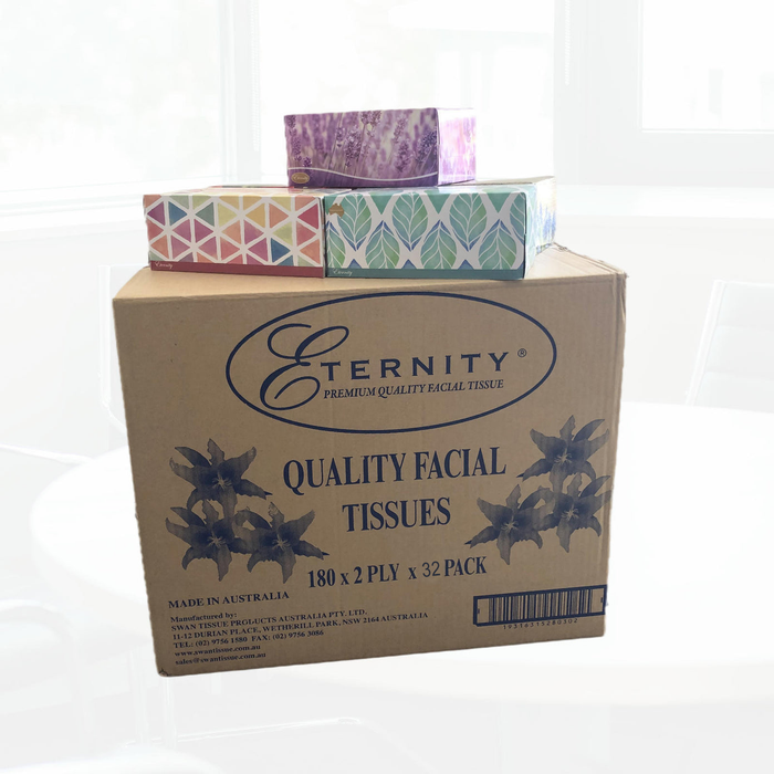 Swan Eternity Facial Tissue 2ply 180 Sheets 32 Boxes