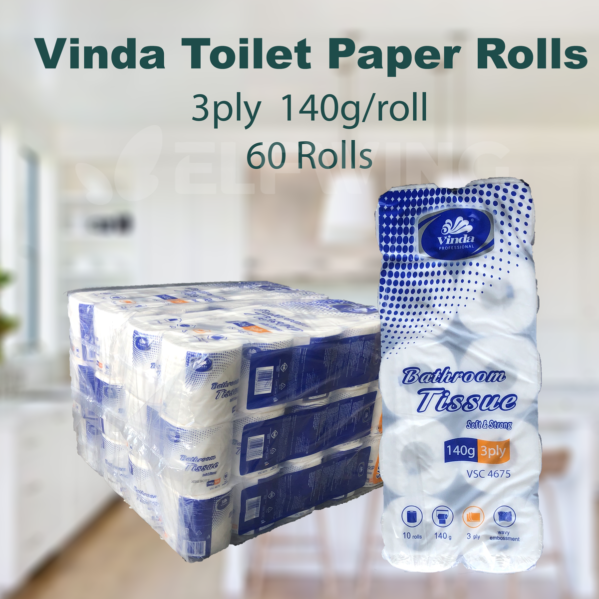 Vinda Toilet Paper 140g 3ply Elf Wing